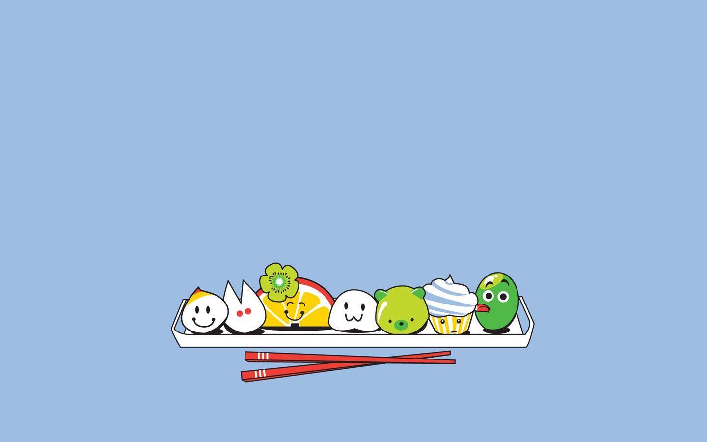 1440x900 Adorable Sushi :3. Cute cartoon food, Cute food wallpaper, Cute cartoon