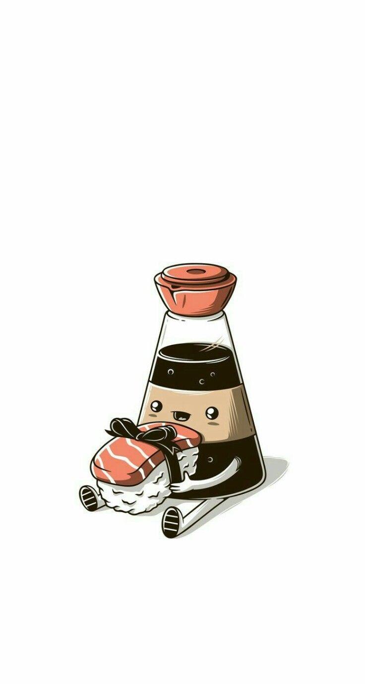736x1377 Cartoon Sushi iPhone Wallpaper