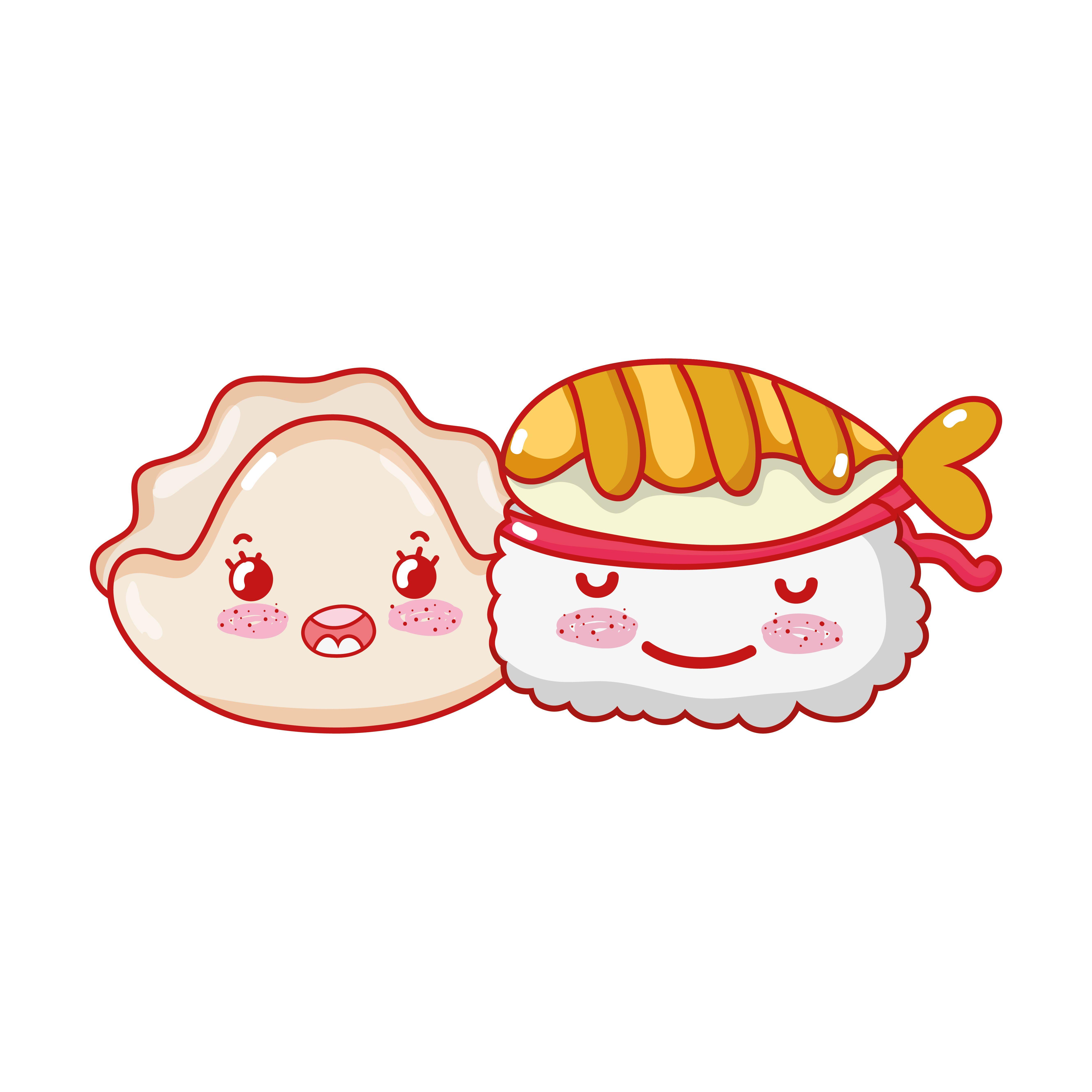 5315x5315 kawaii sushi fish and cookie food japanese cartoon, sushi and rolls 1845752 Free Vectors, Clipart Graphics & Vector Art