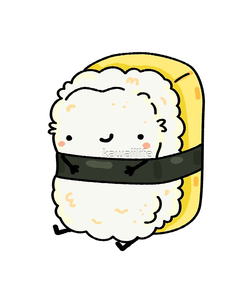 833x1000 Kawaii Tamago Sushi Sticker by kawaiilife. Cute cartoon drawings, Kawaii, Cute drawings