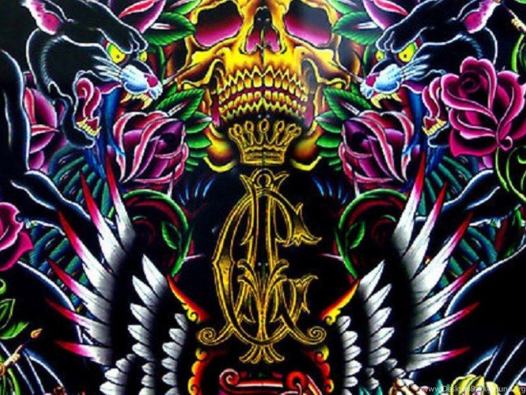 1024x768 Traditional Tattoo Background