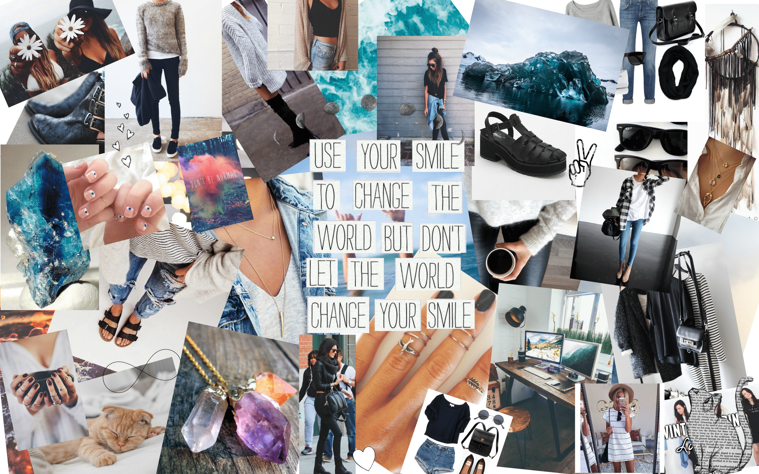 2560x1600 Aesthetic Collage Desktop Wallpaper .