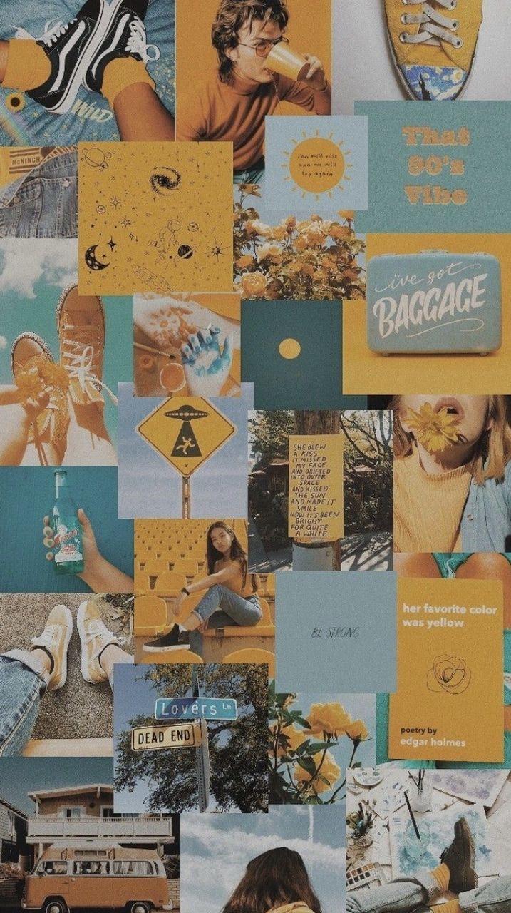 717x1280 Pastel Collage Wallpaper