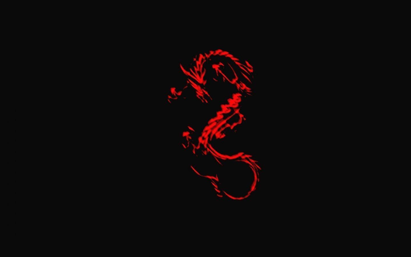 1440x900 Red and Black Dragon Wallpaper