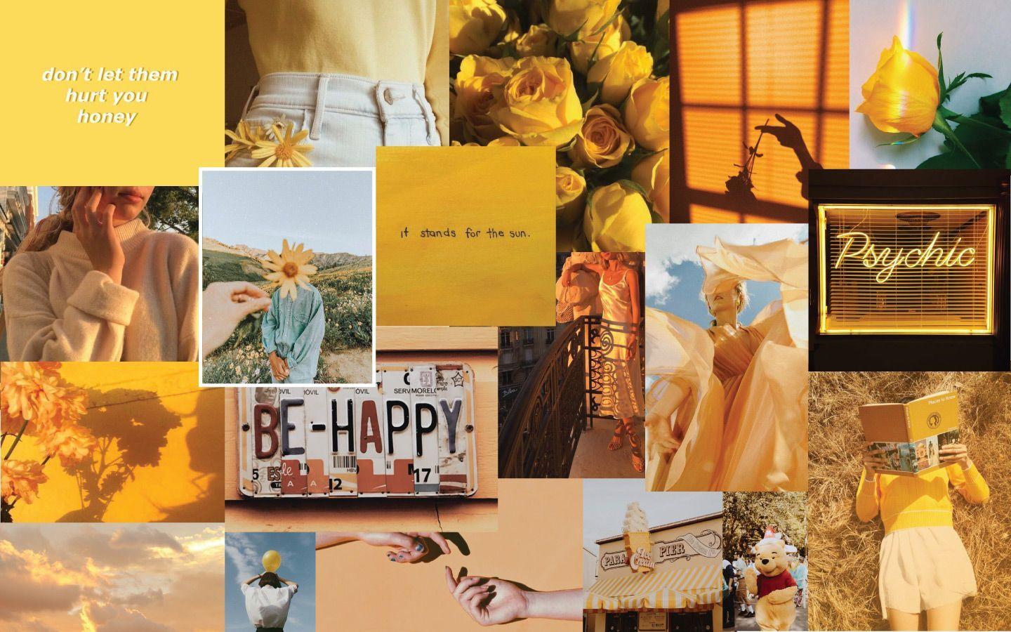 Cute Aesthetic Yellow Laptop Wallpapers - Top Free Cute Aesthetic ...