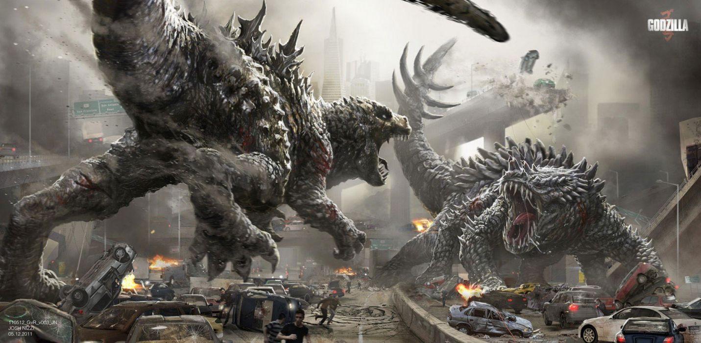 1431x700 GODZILLA Action Adventure Sci Fi Dinosaur Monster Creature Horror Dark Dragon Wallpaperx912