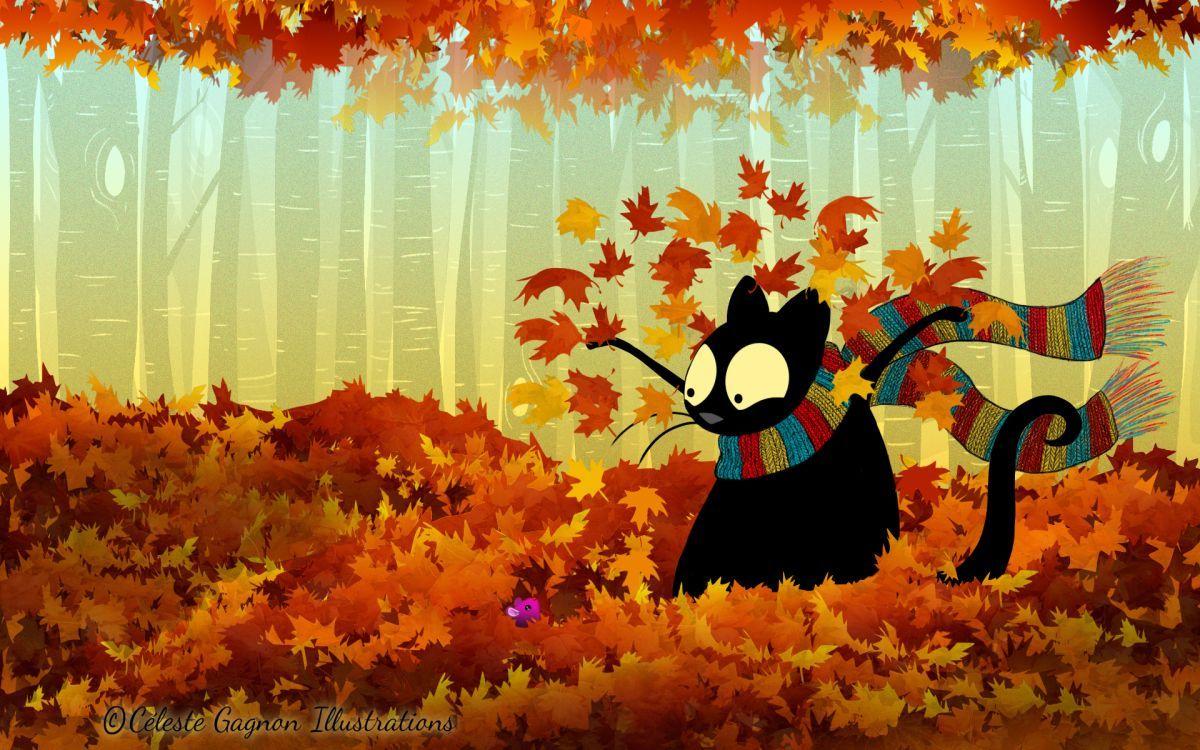 1200x750 Echo the Cat Fall wallpaper. Fall wallpaper, Wallpaper background, Kitten wallpaper