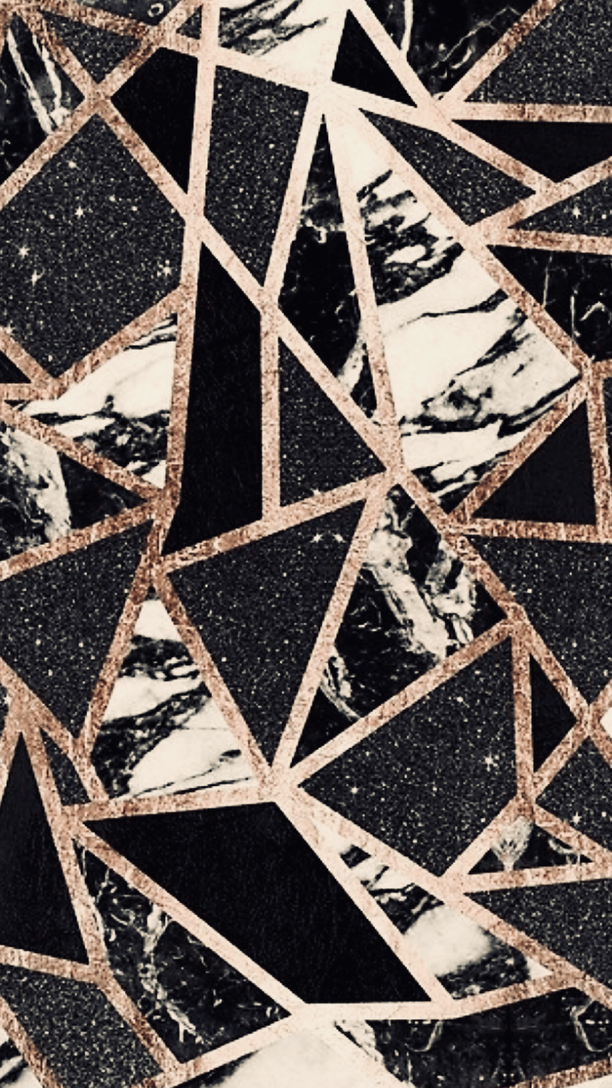 1242x2208 Cute Rose Gold and Black Wallpaper .