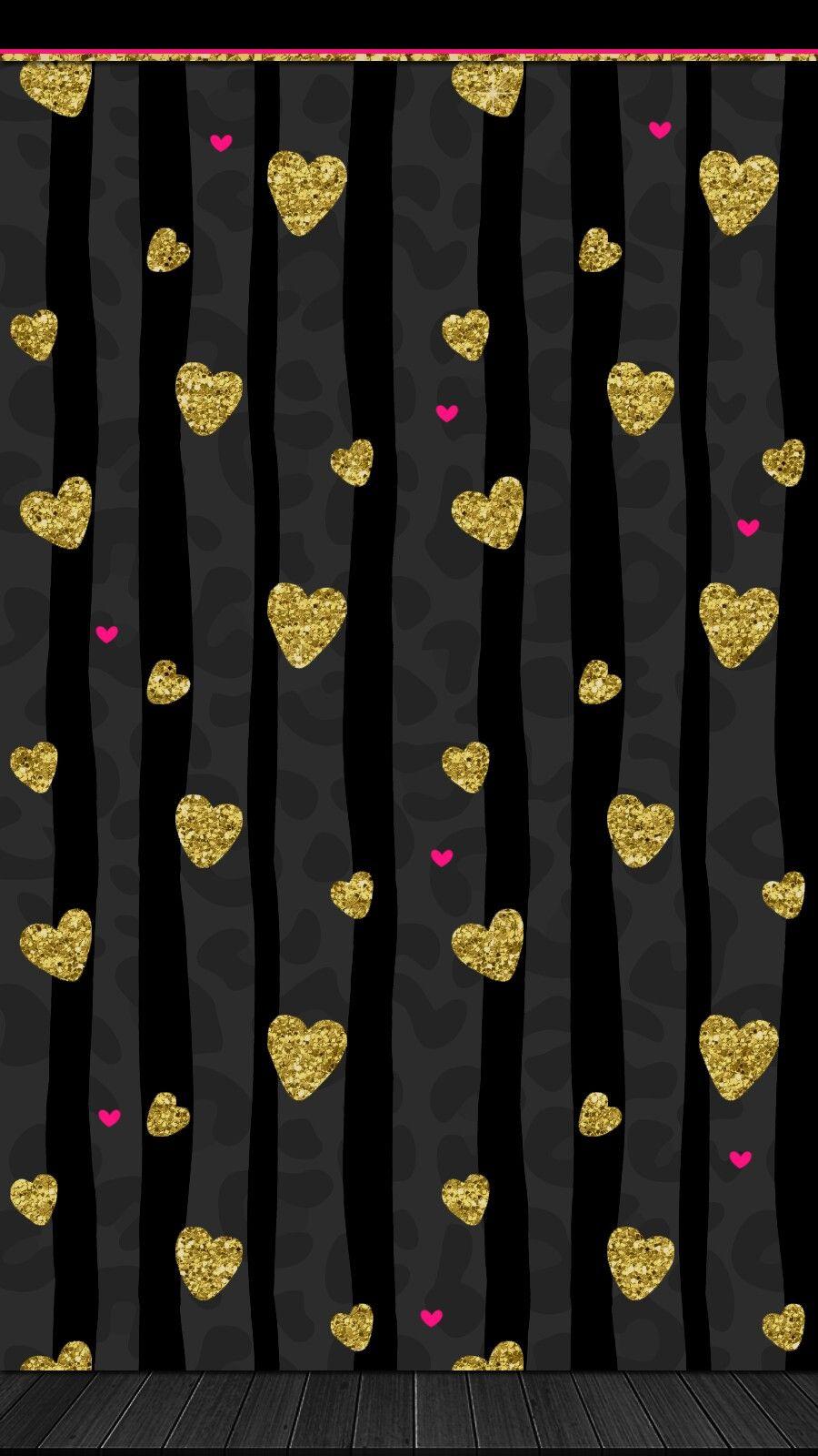900x1600 valentine's_day #black #gold #pink #love #wallpaper #iphone #android #heart. Gold wallpaper iphone, Wallpaper iphone summer, Valentines wallpaper