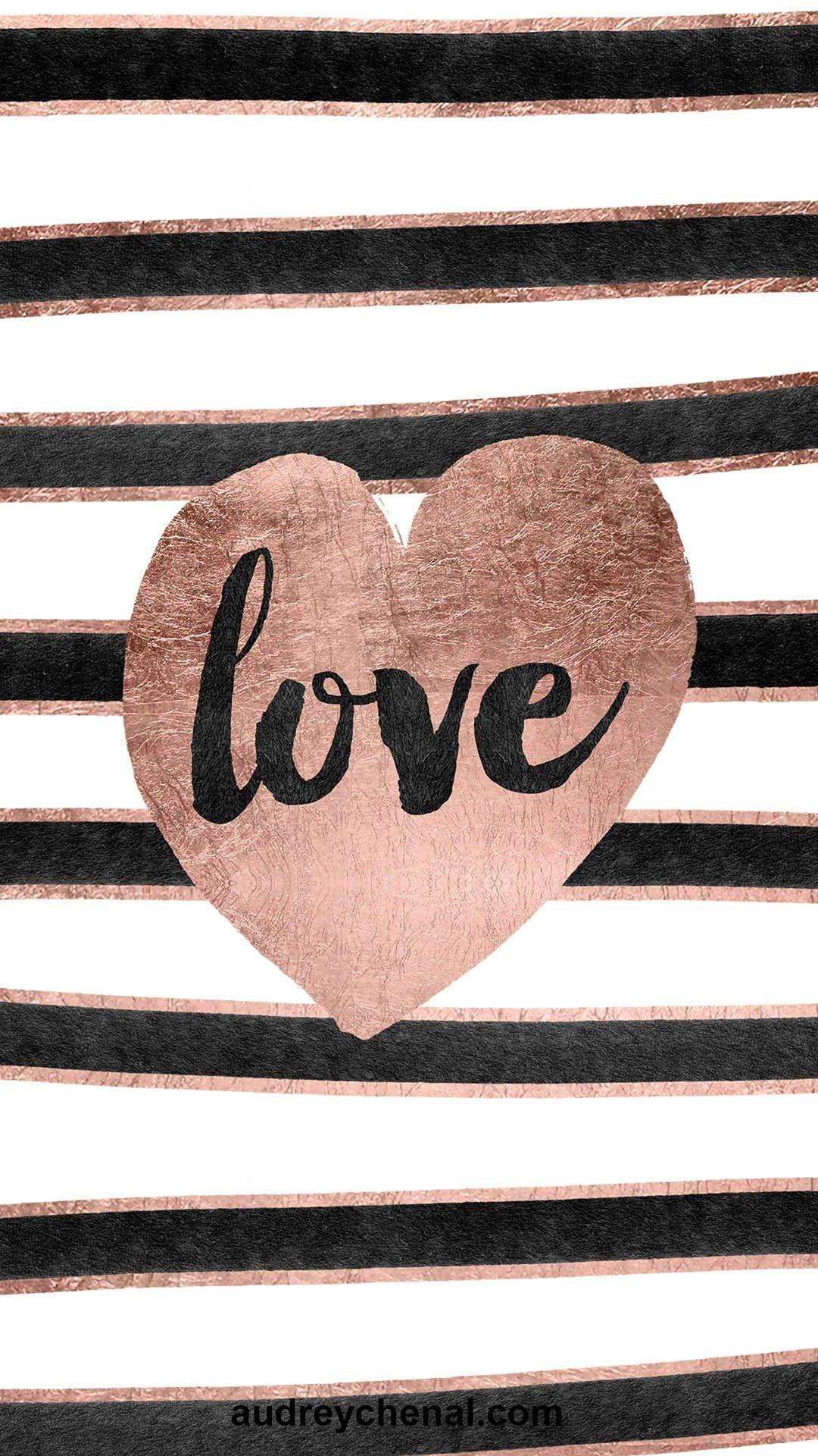1080x1920 Black And Rose Gold Phone Wallpaper