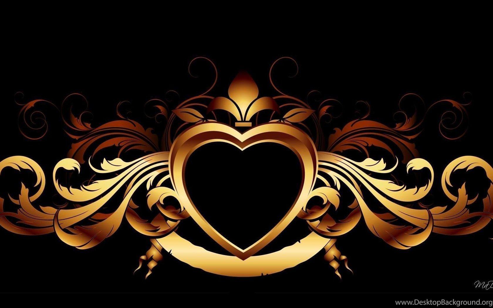 1680x1050 Black And Gold Background HD