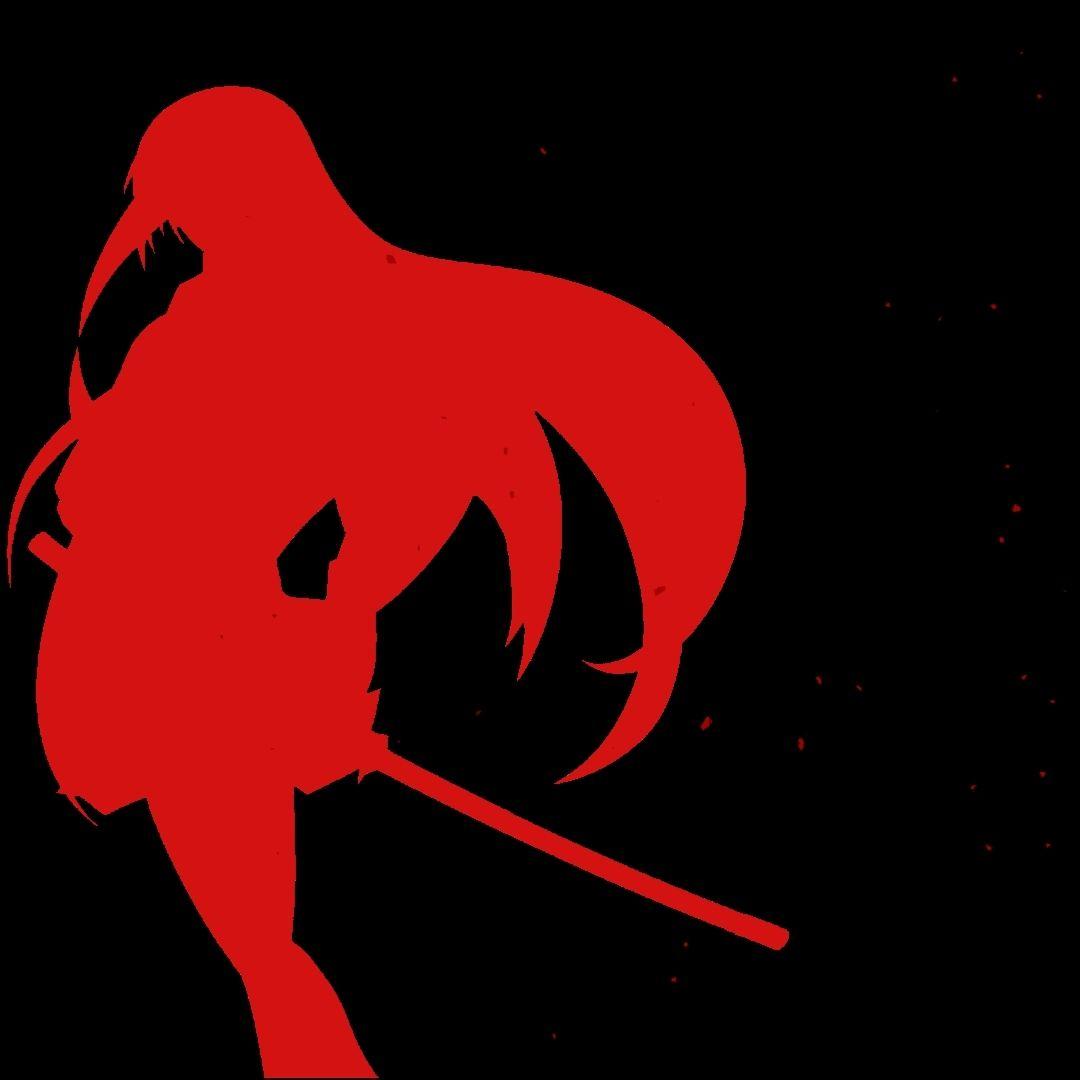 1080x1080 Hình bóng màu đỏ của một cô gái trong anime - Hình nền sống anime [DOWNLOAD FREE]