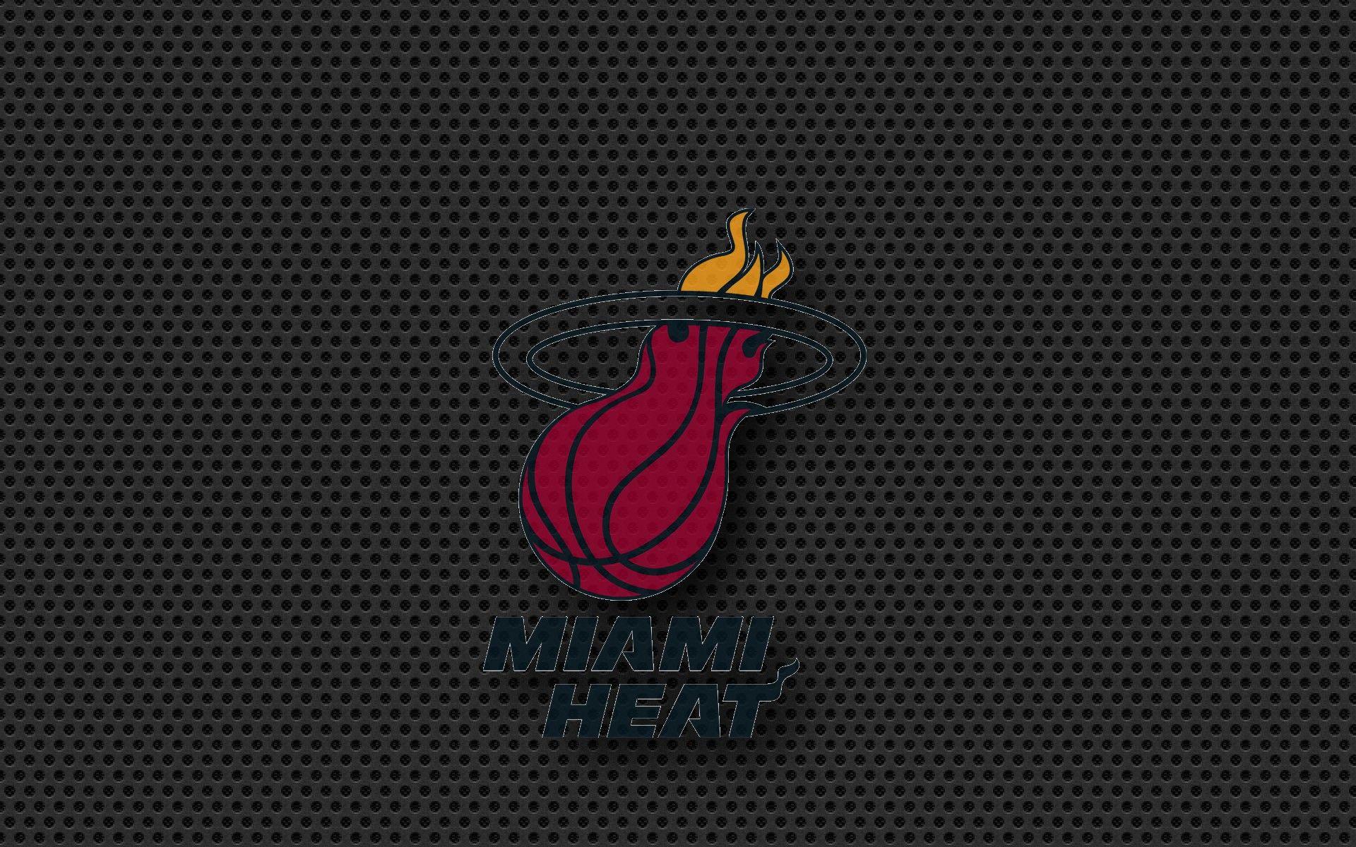 1920x1200 Miami Heat Logo On Carbon Black 1920x1200 WIDE NBA / Miami Heat