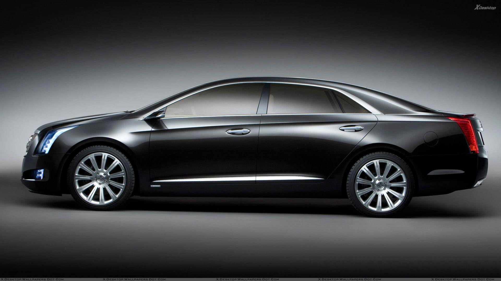 1920x1080 Side Pose Of 2010 Cadillac XTS Platinum Concept In Black Wallpaper