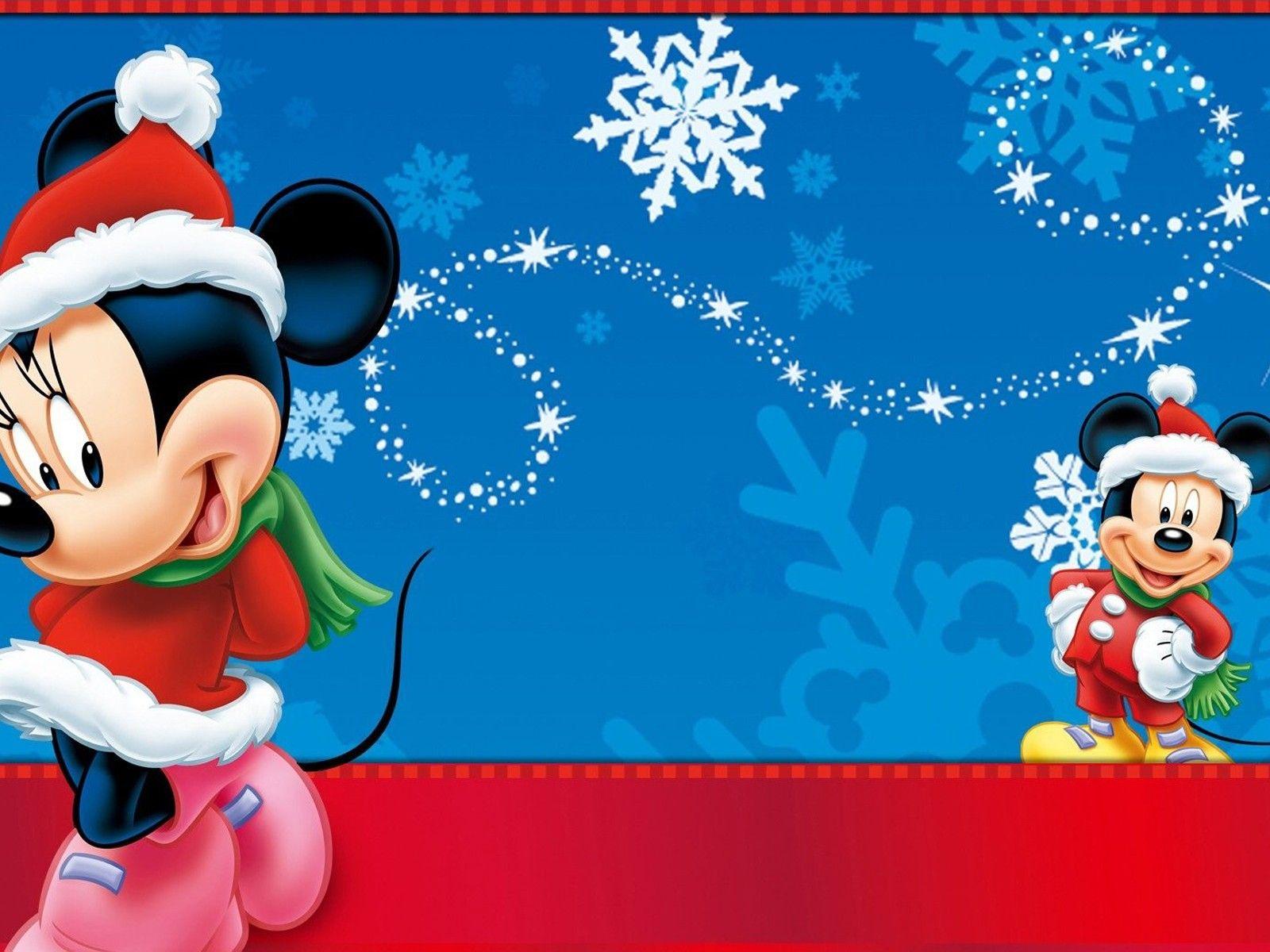 1600x1200 Minnie And Mickey Mouse Christmas Wallpaper HD :