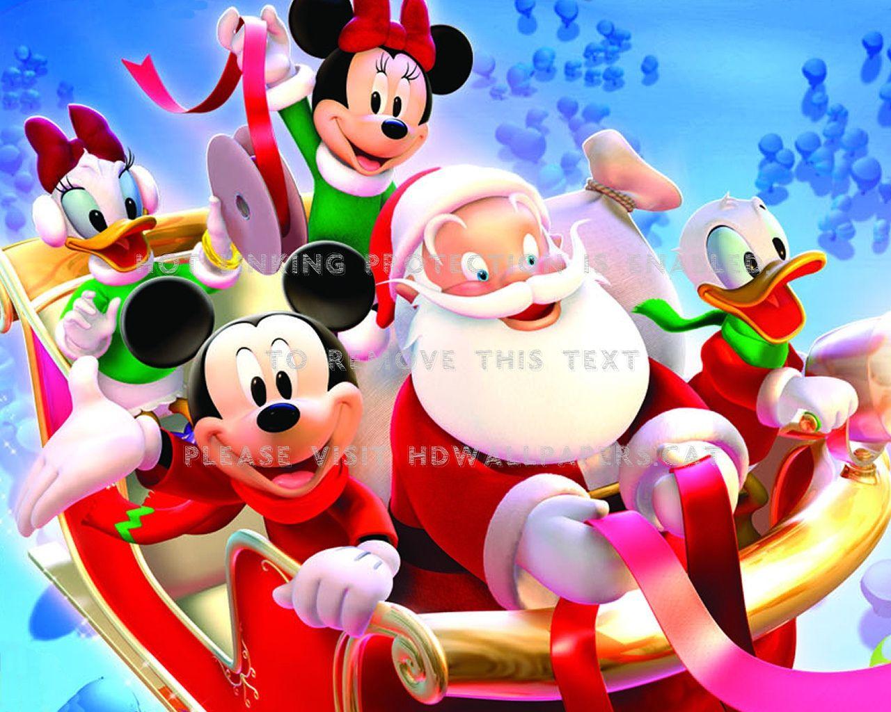 1280x1024 Mickey and Minnie Christmas Wallpaper .