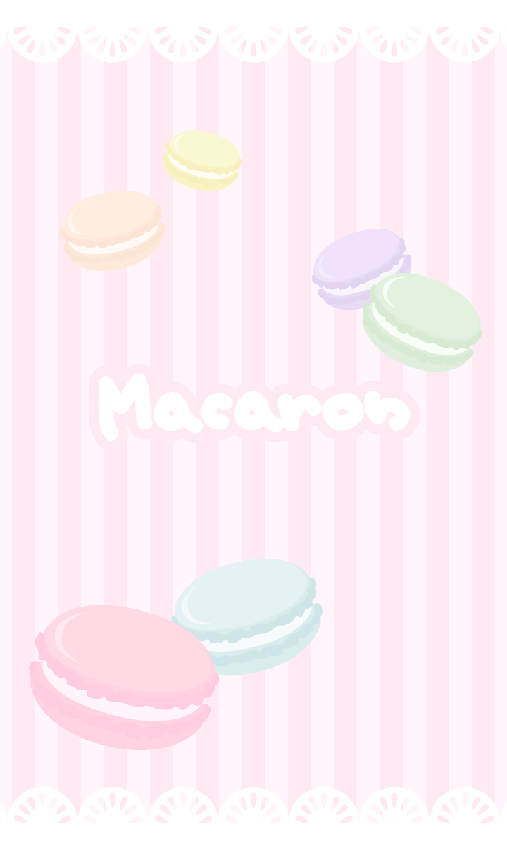 720x1232 Macaron is princess of sweets. Pop pastel color is very cute. When changing it to pretty Theme, a heart is exci. Kawaii wallpaper, Winter wallpaper, Pastel colors