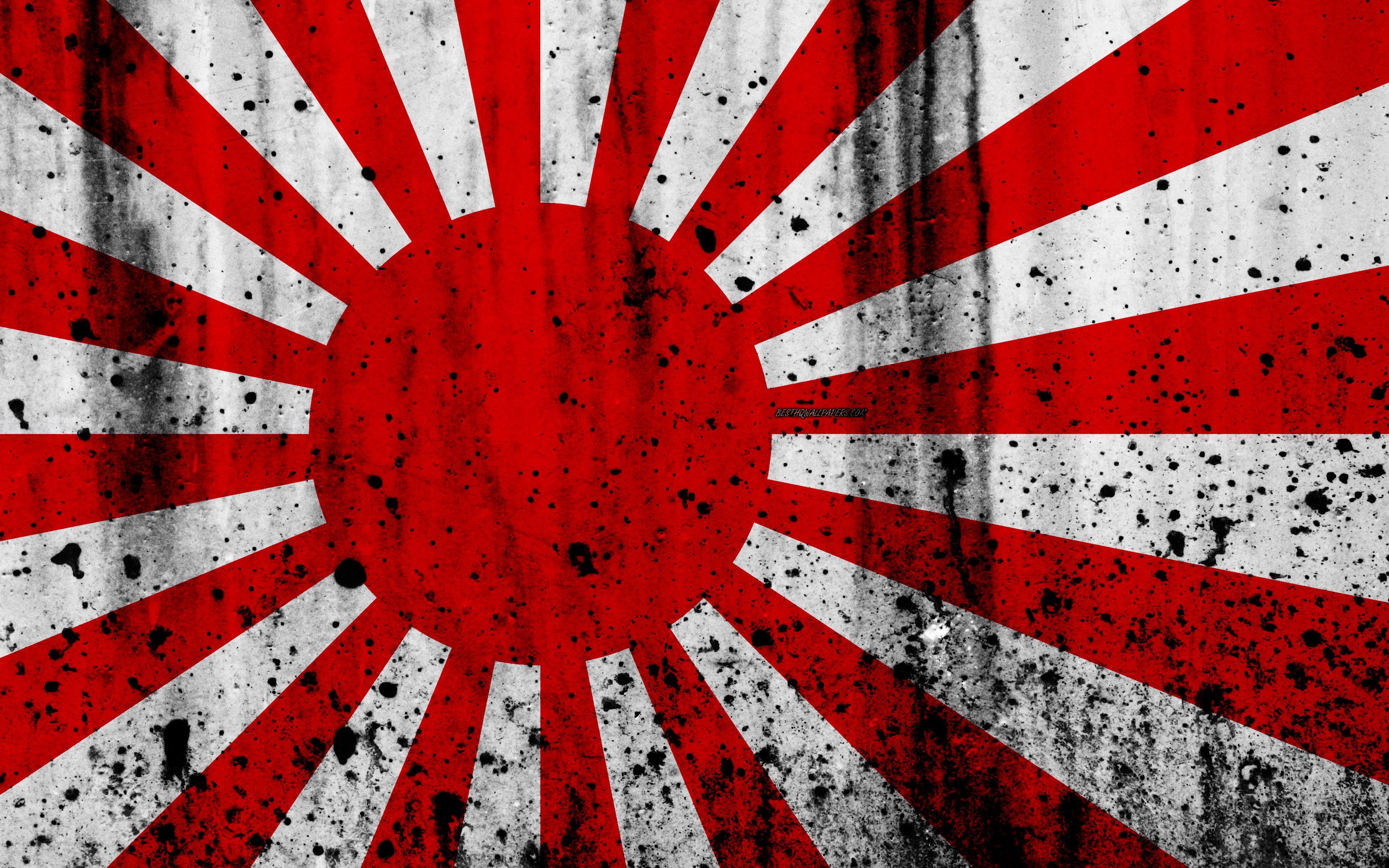 3840x2400 Download Wallpaper Rising Sun Flag, 4k, Grunge, Stone Texture, Flag Of JMSDF, Japanese Flags, Imperial Navy Of Japan, Japan Maritime Self Defense Force For Desktop With Resolution 3840x2400. High Quality HD Picture Wallpaper
