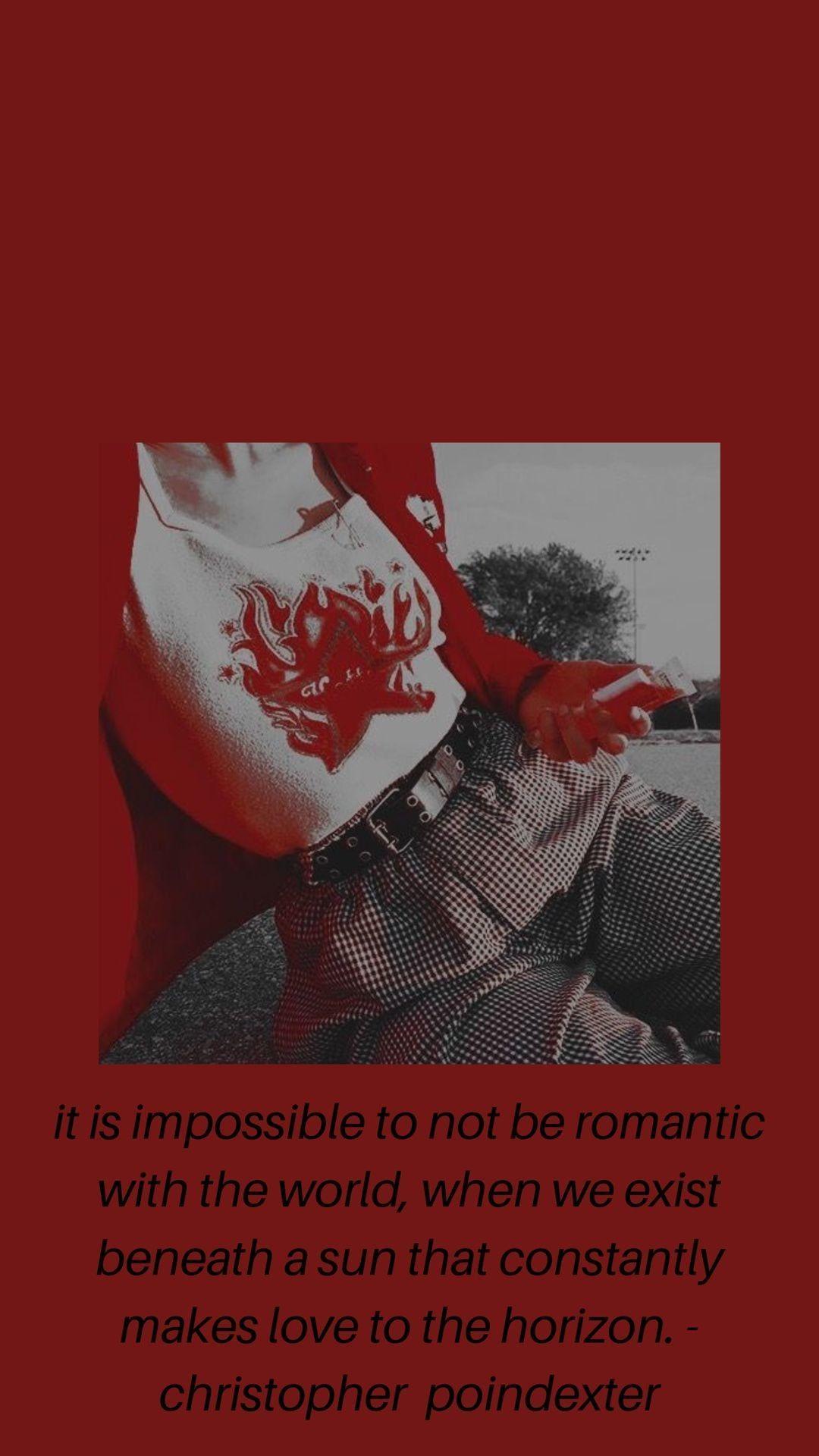 1080x1920 Red Grunge Aesthetic Phone Wallpaper