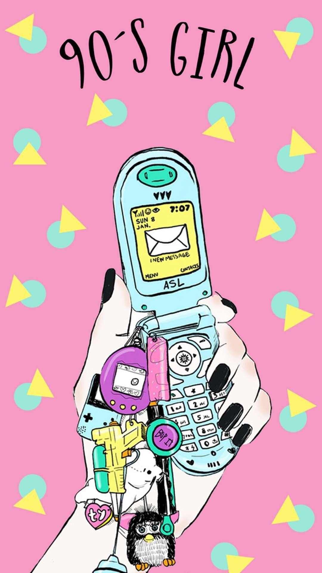 1080x1920 Pink 90s Aesthetic Wallpaper .