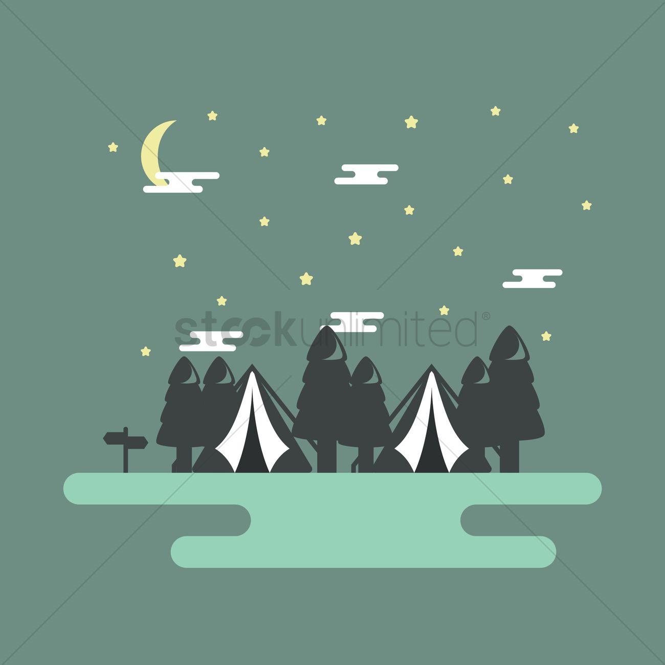 1300x1300 Christmas Camping Wallpaper