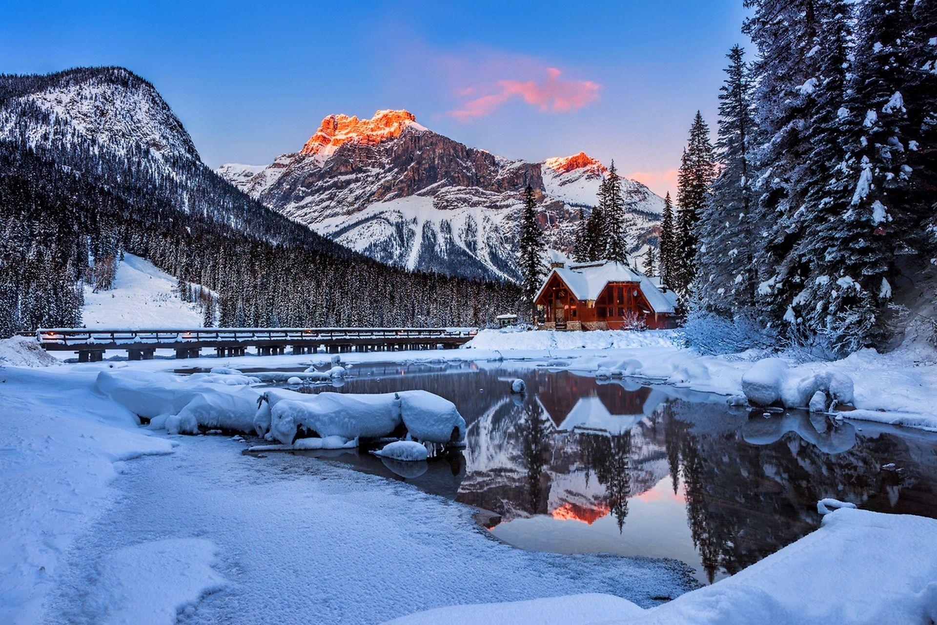 1920x1280 reflection, House, Nature, Snow, Winter Wallpaper HD / Desktop and Mobile Background