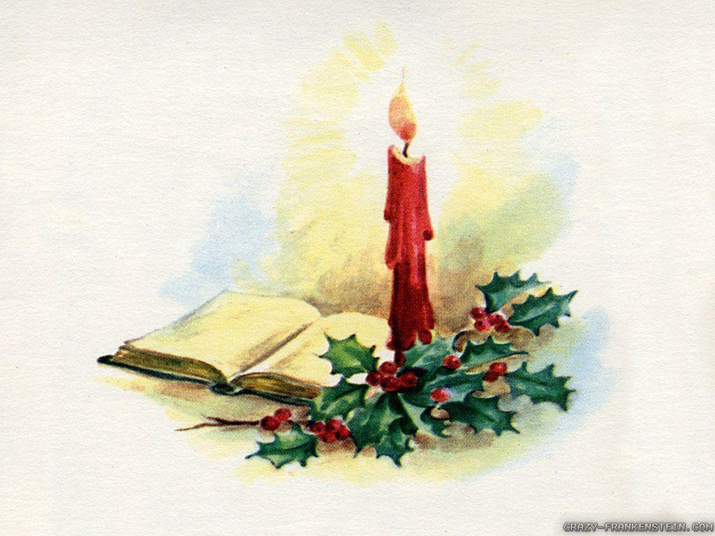 1024x768 Christmas Candles wallpaper 2