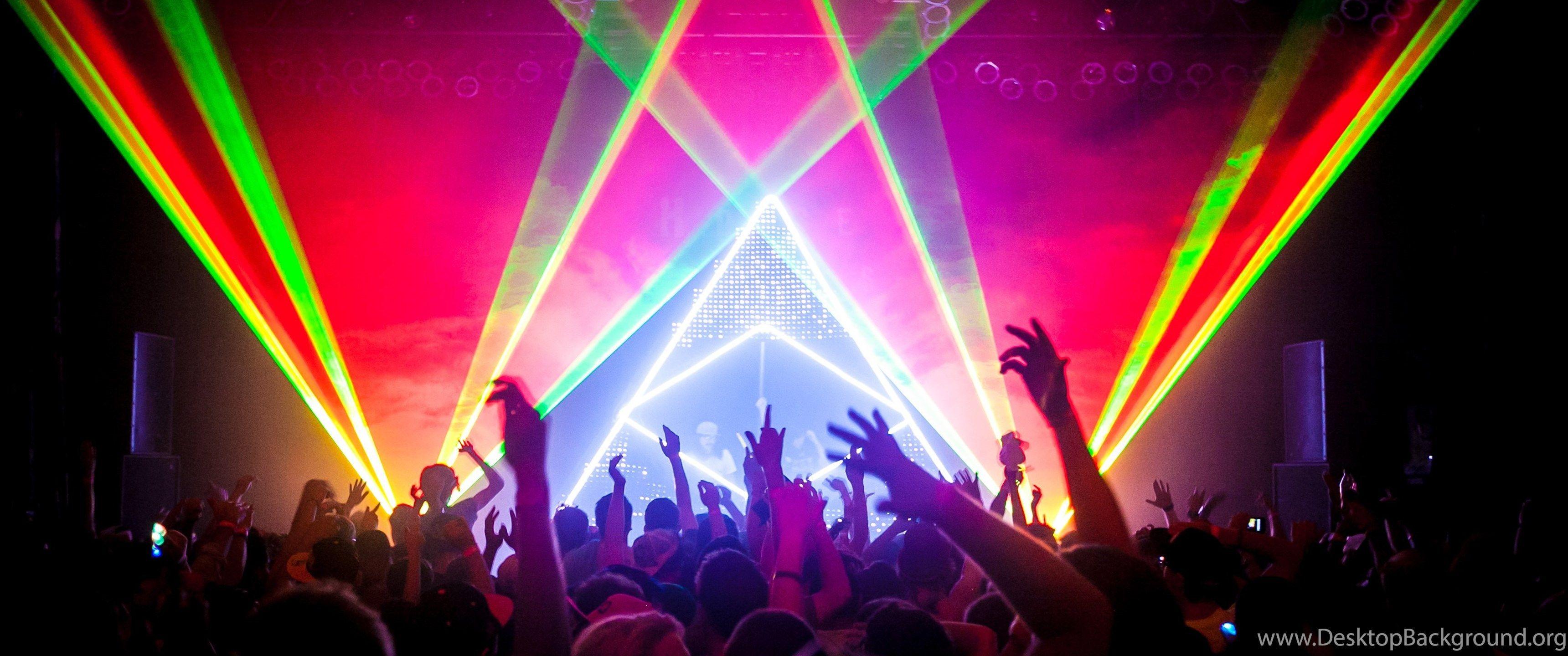 3440x1440 Laser Show Concert Lights Color Abstraction Psychedelic Wallpaper. Desktop Background