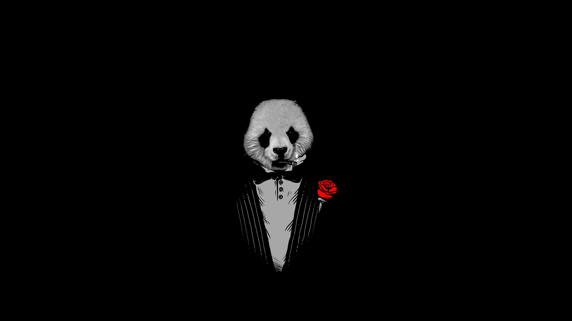 1920x1080 Panda As The Godfather Art Wallpaper, HD Artist 4K Wallpaper, Image and Background