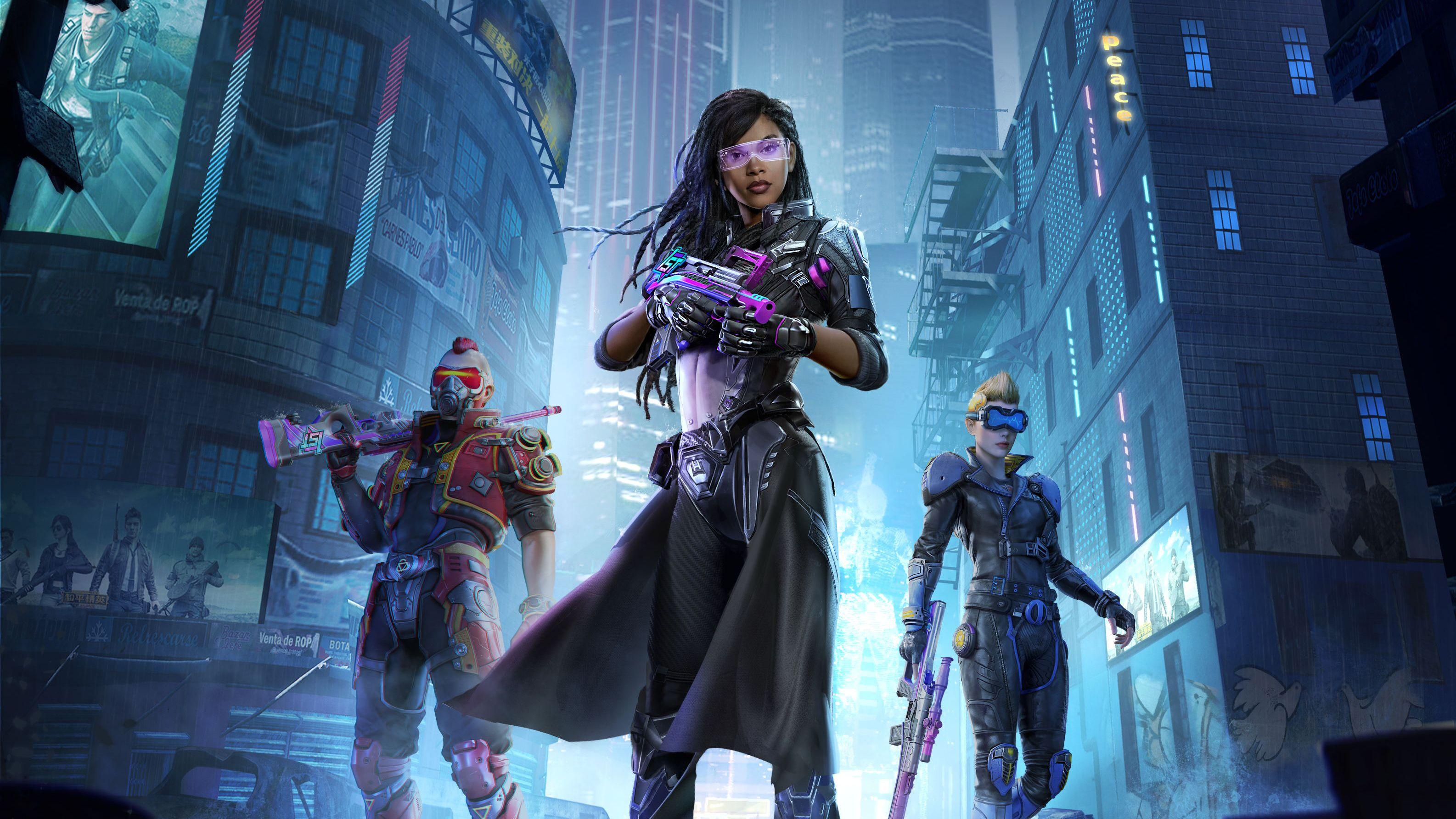 3171x1783 Cyberpunk Futuristic Warrior Weapon Woman Warrior Wallpaper:3171x1783