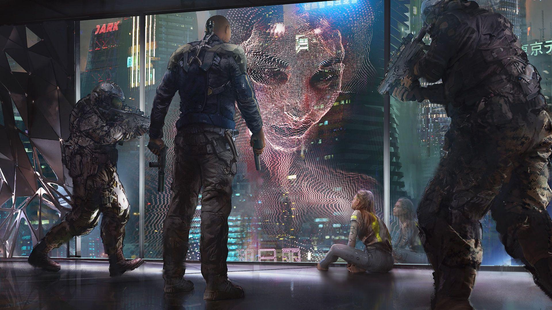1920x1080 1920x1080 Warrior, Girl, Cyberpunk wallpaper JPG