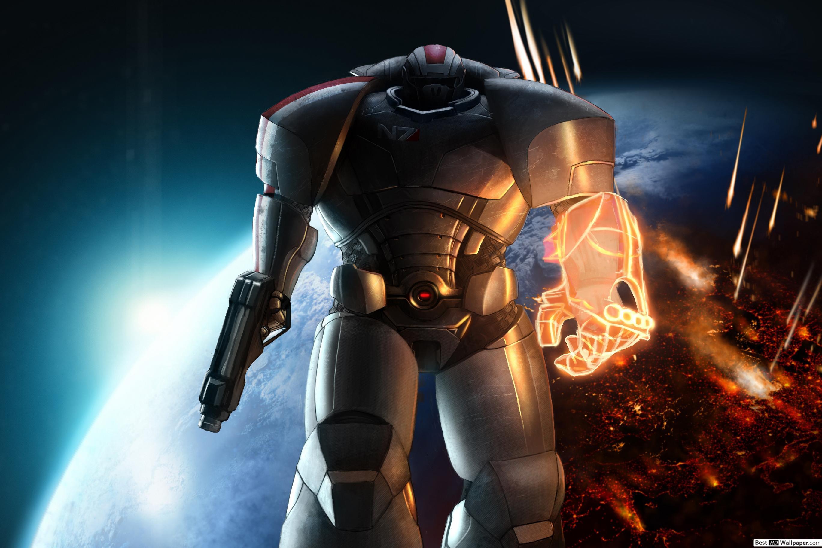 2736x1824 Mass Effect vs Warhammer 40k HD wallpaper download