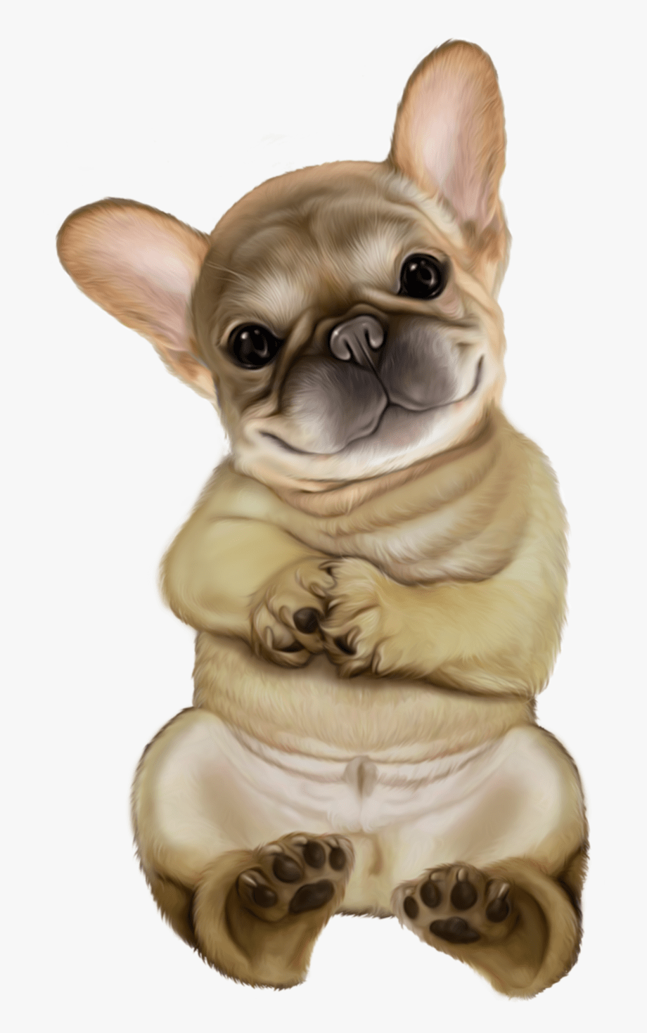 920x1469 Cute French Bulldog Cartoon Wallpaper .