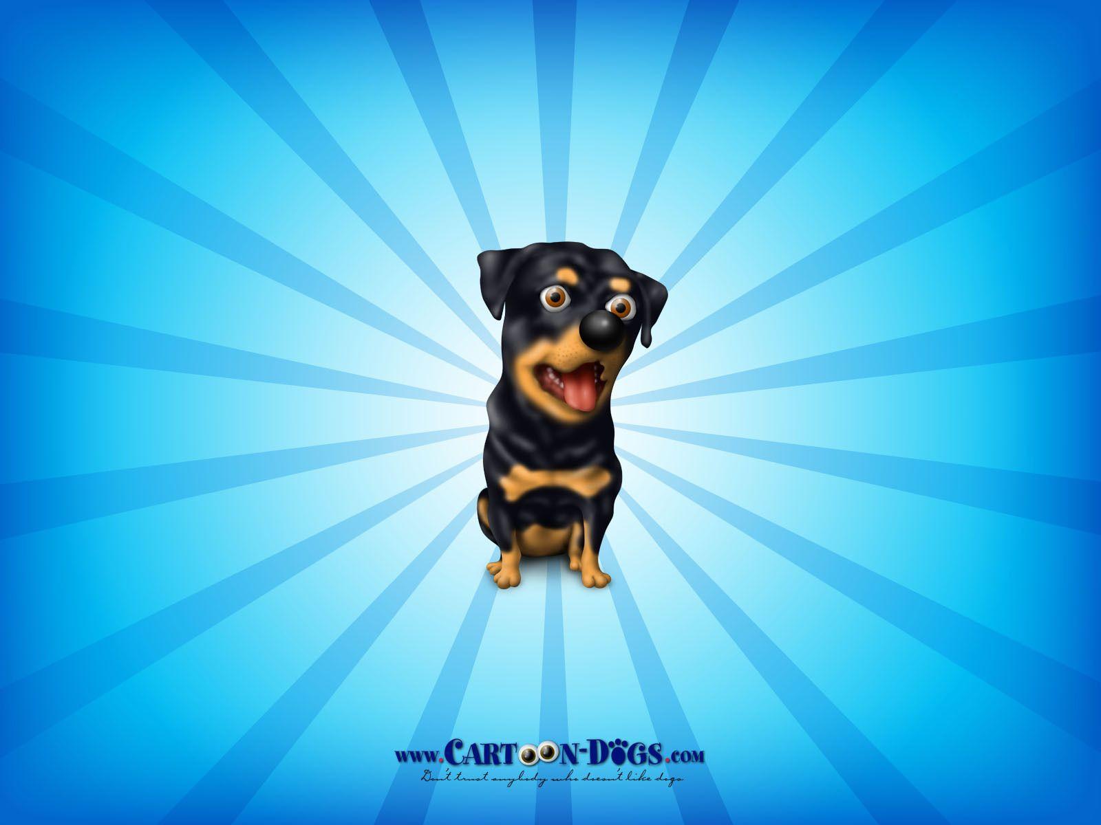 1600x1200 Rottweiler cartoon wallpaper and image, picture, photo
