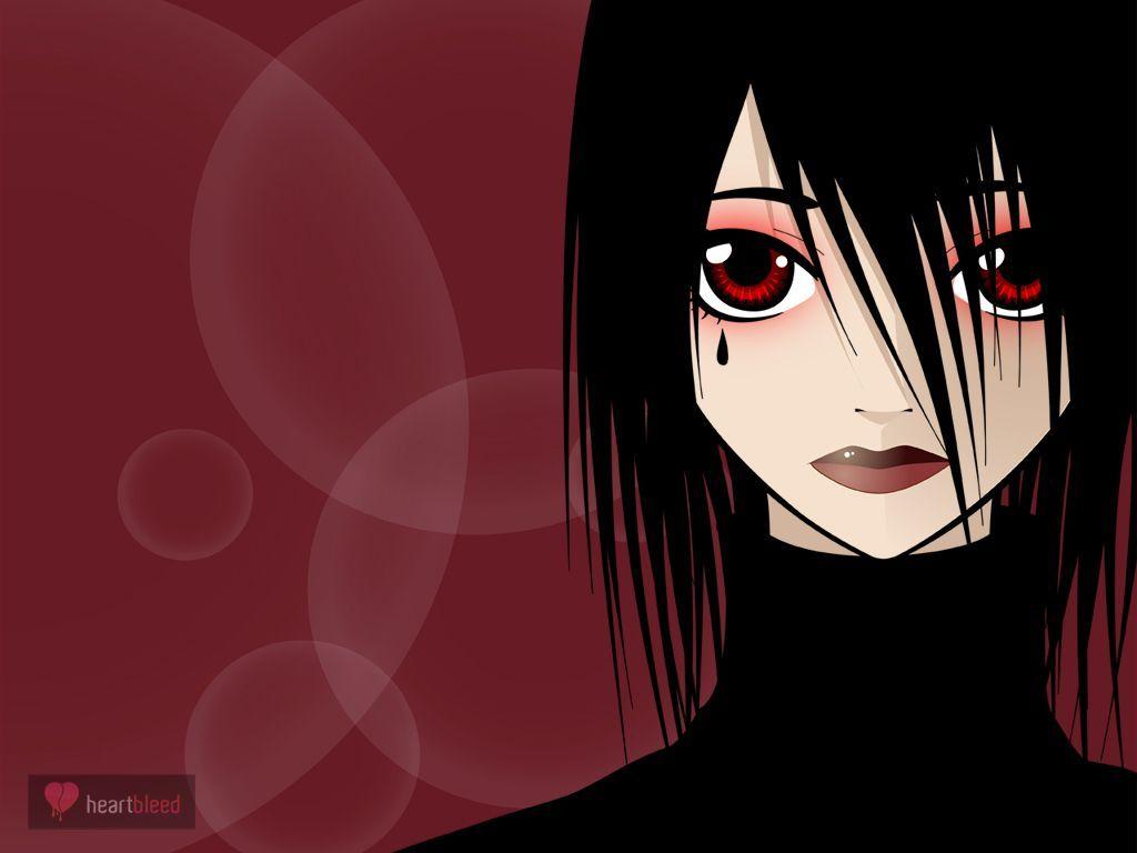 1024x768 Emo Anime Wallpaper