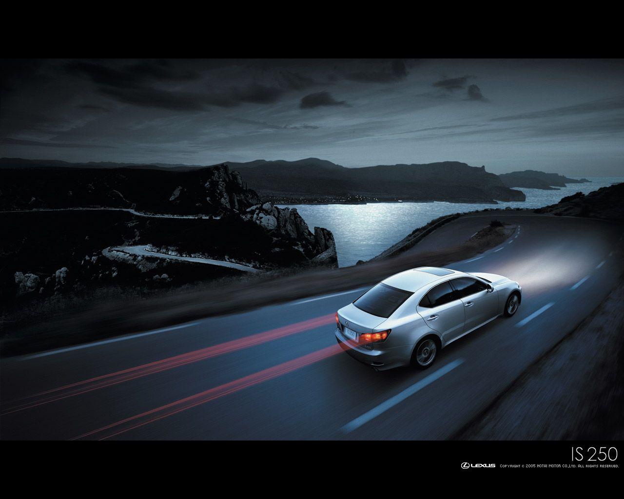 1280x1024 Lexus IS 250 night wallpaper. Lexus IS 250 night