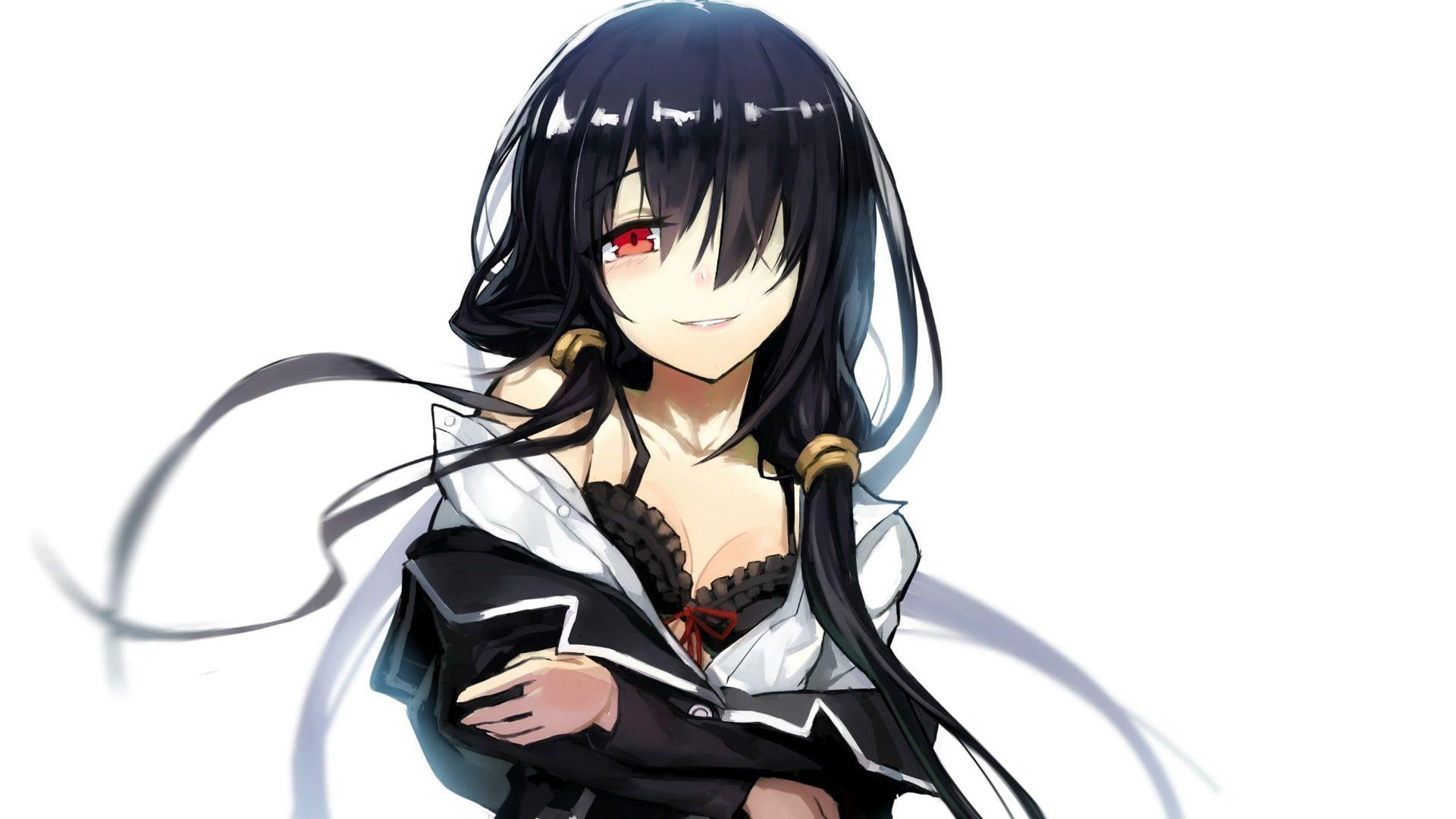 1920x1080 black and white corded headphones Date A Live Tokisaki Kurumi P # wallpaper #hdwallpaper #desktop. Gadis manga, Animasi, Gambar