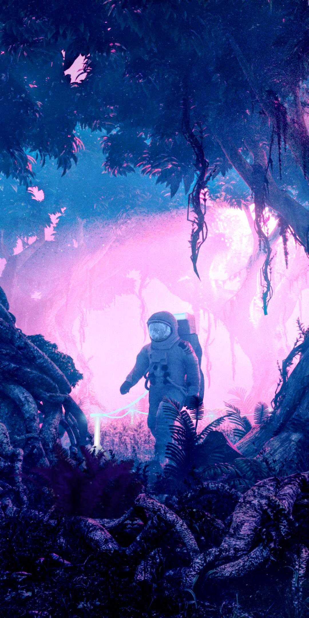 1080x2160 Gave a wallpaper I found a Astroneer feel