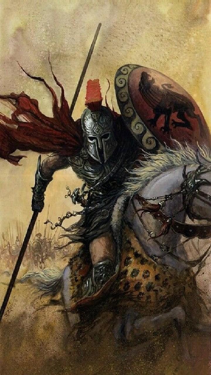 720x1280 Spartan Warrior Art Wallpaper