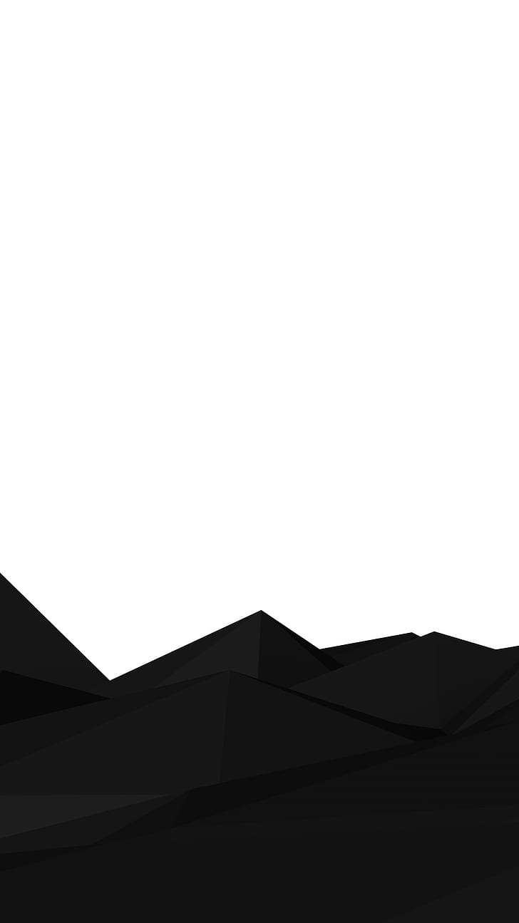 728x1295 Black Wallpaper HD Portrait 3D