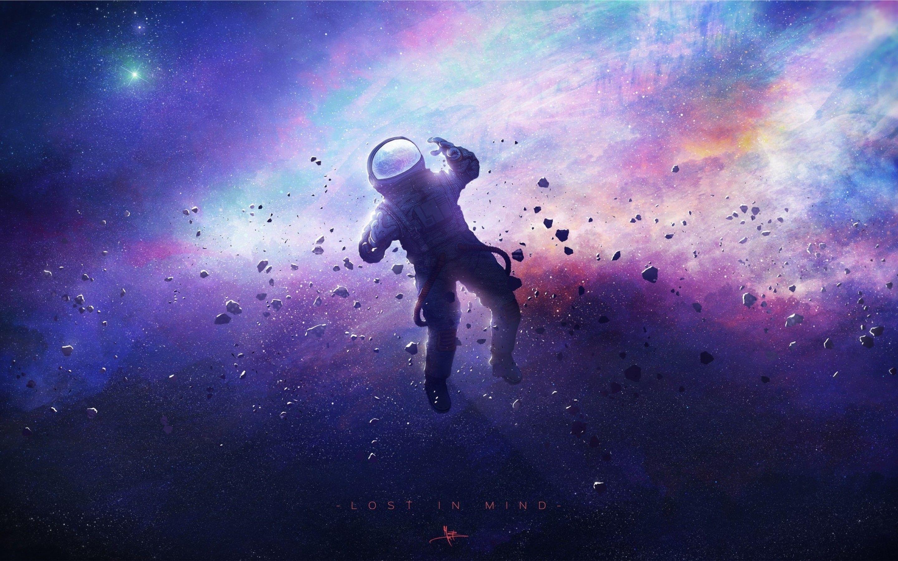 2880x1800 Wallpaper: Astronaut Floating Space HD. Astronaut wallpaper, Outer space wallpaper, HD space
