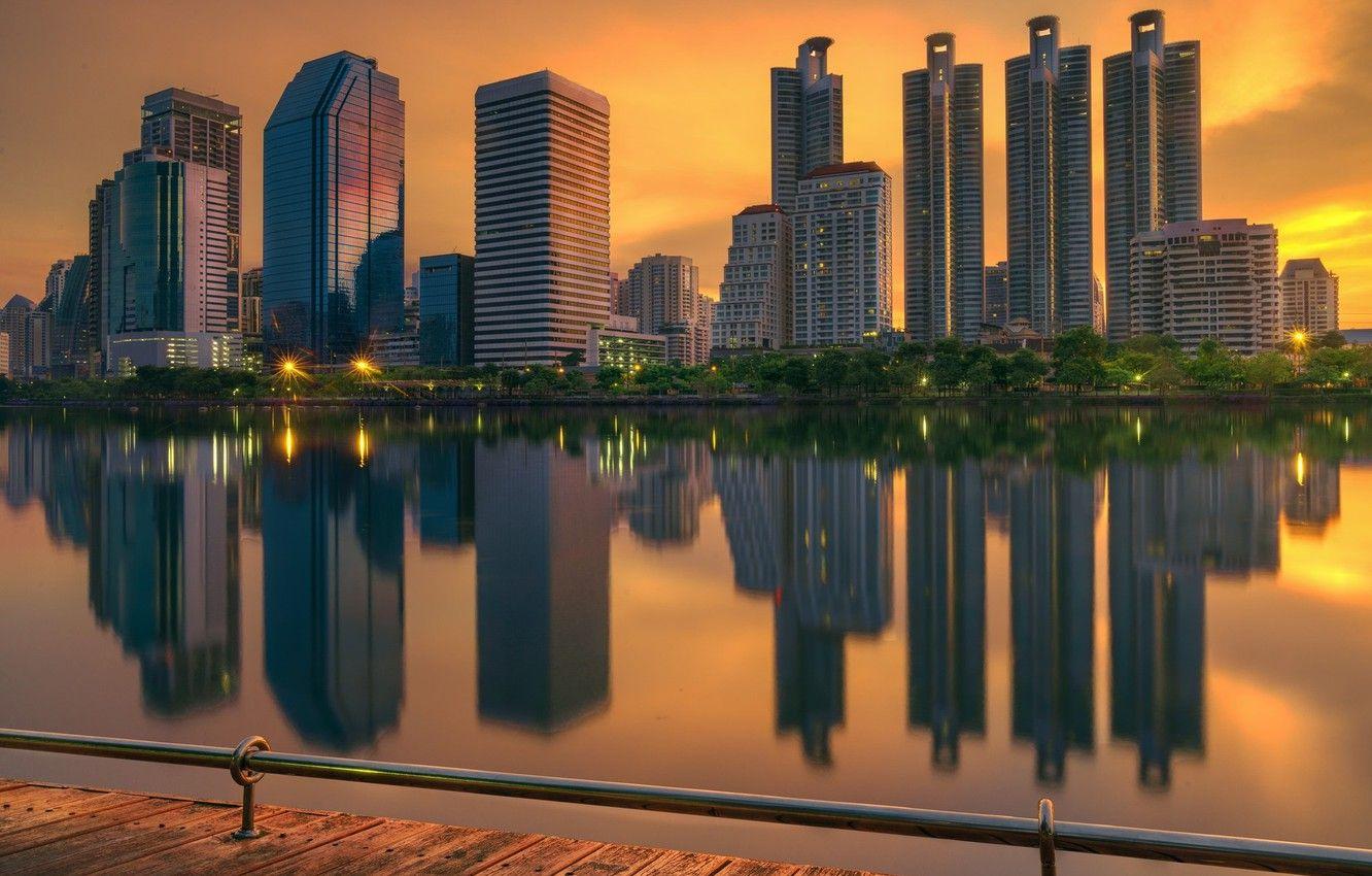 1332x850 Wallpaper sunset, the city, beauty, the evening, Thailand, Bangkok, Thailand, Bangkok image for desktop, section город