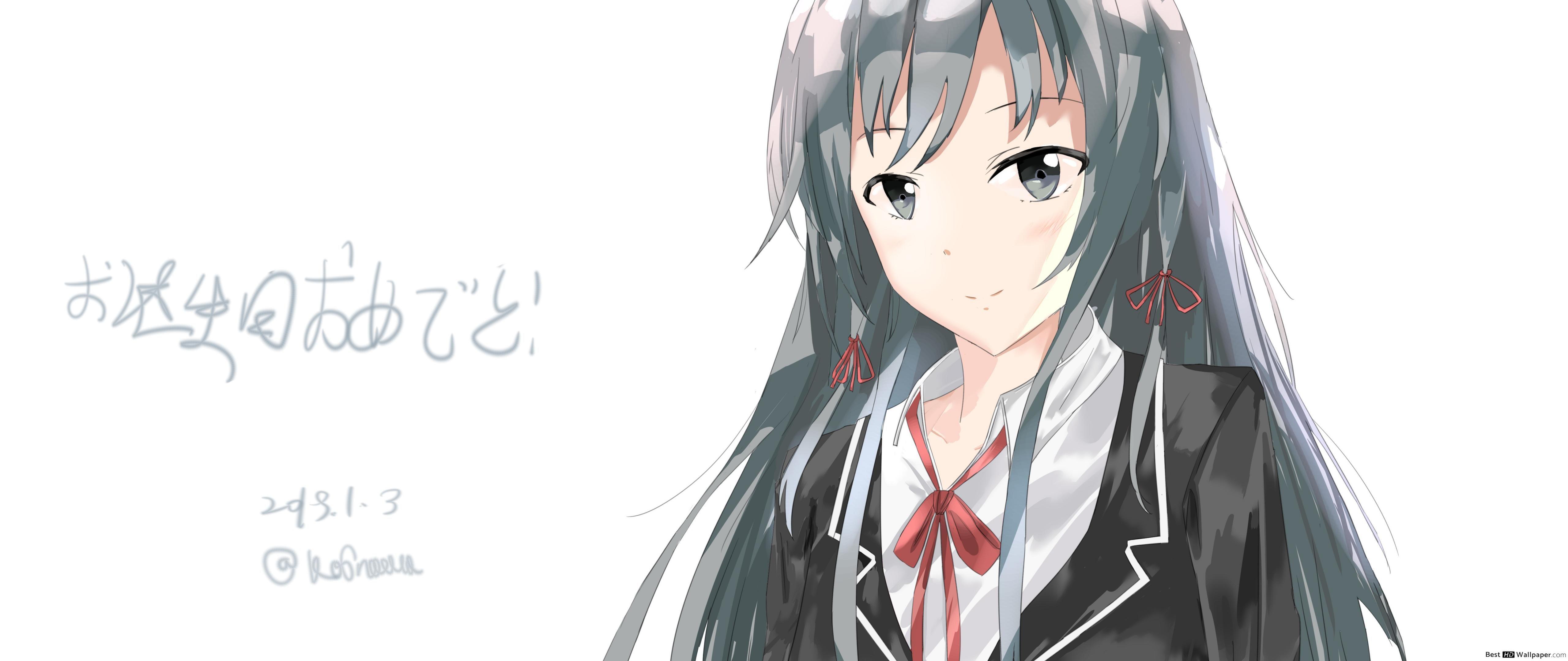 5120x2160 Yukinoshita Yukino HD wallpaper download