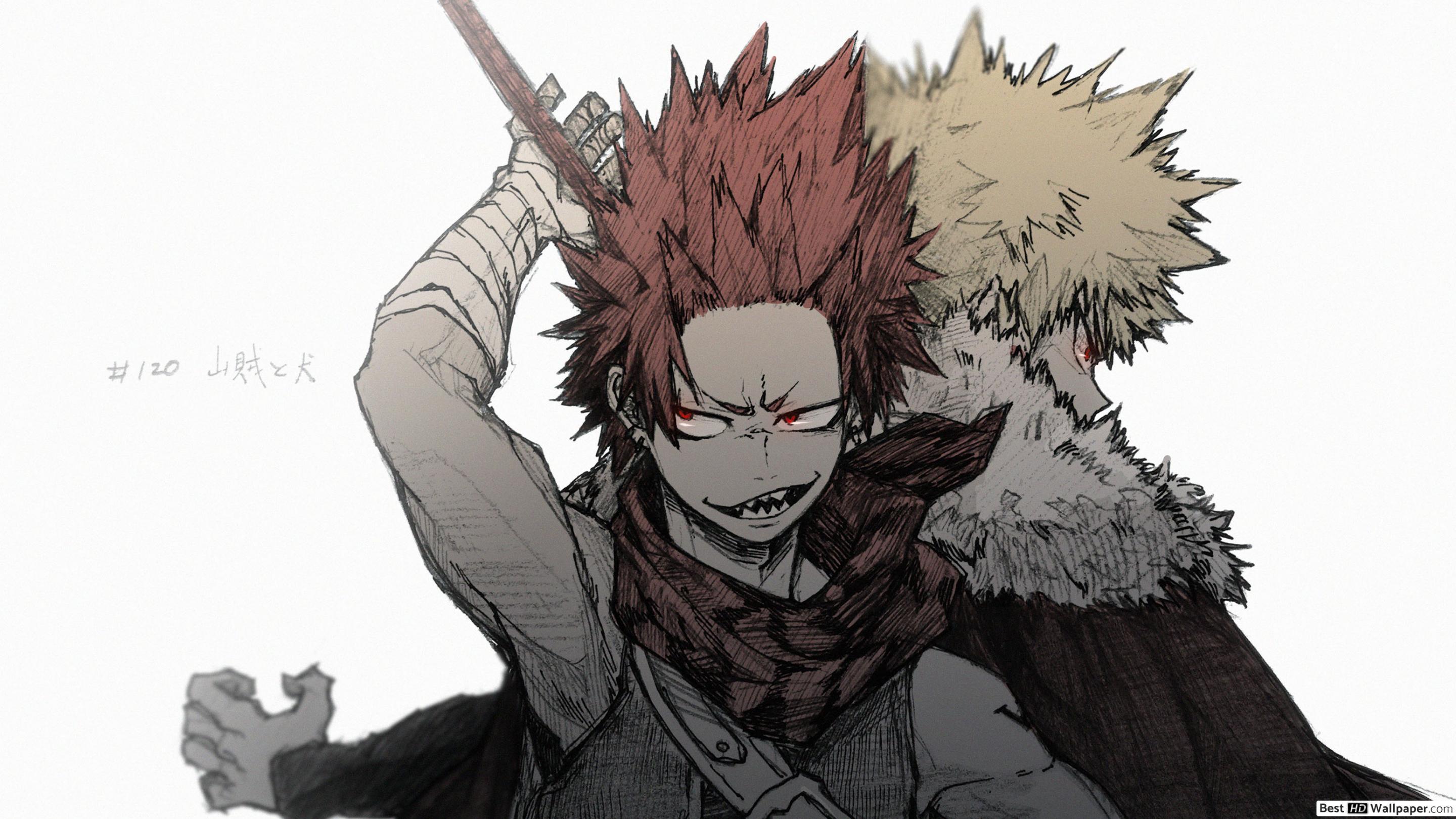 2880x1620 Katsuki Bakugo & Eijiro Kirishima Hero Academia HD wallpaper download