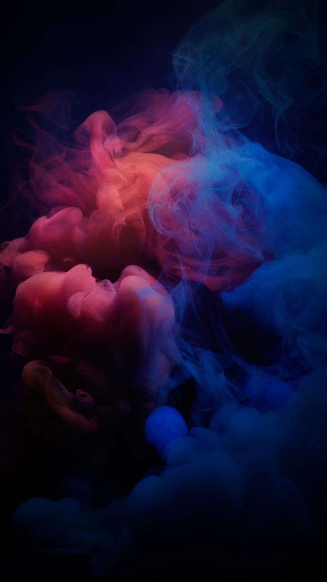 1080x1920 Red And Blue Smoke Wallpaper