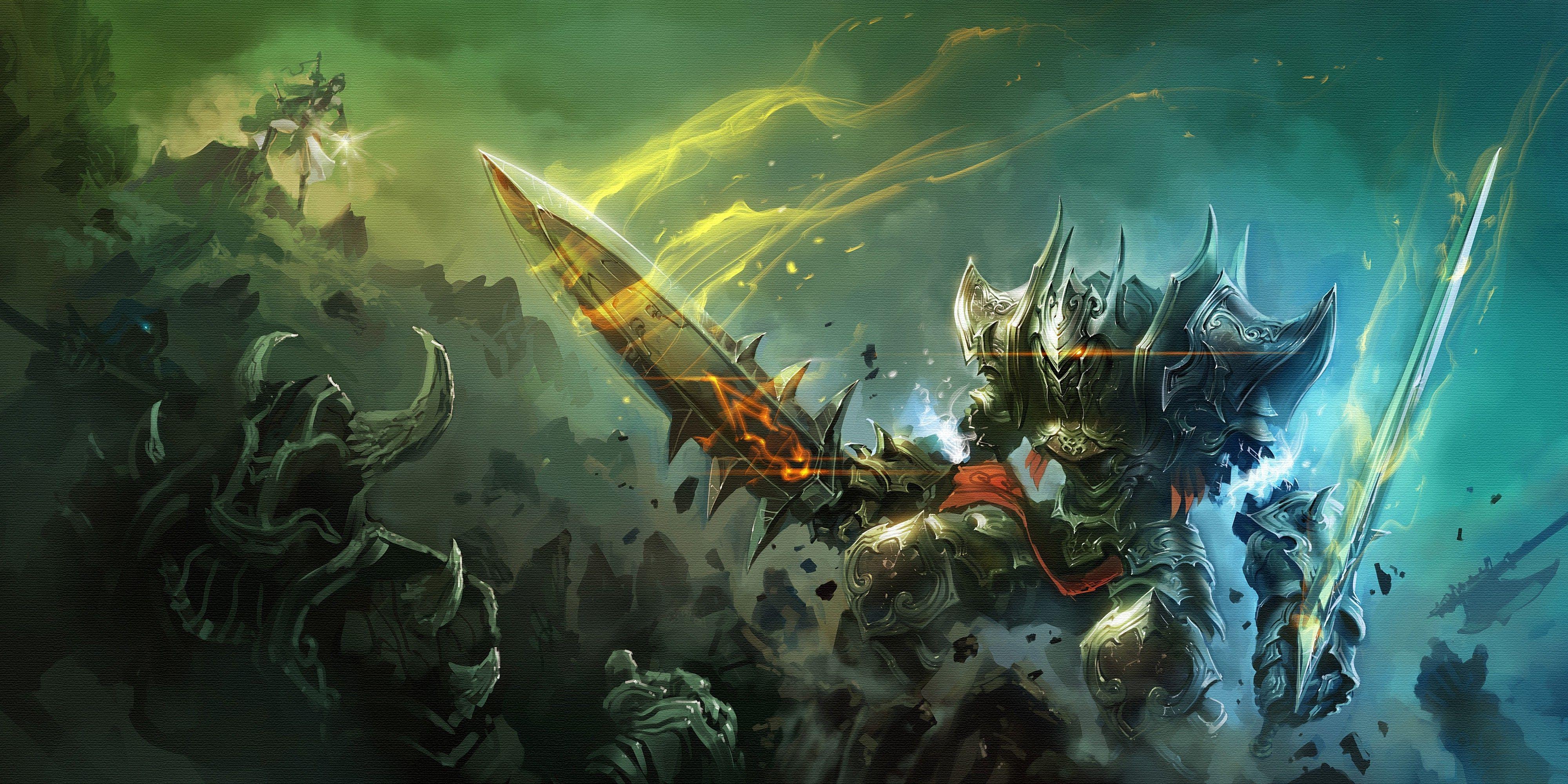 4000x2000 fantasy Art, Knights Wallpaper HD / Desktop and Mobile Background