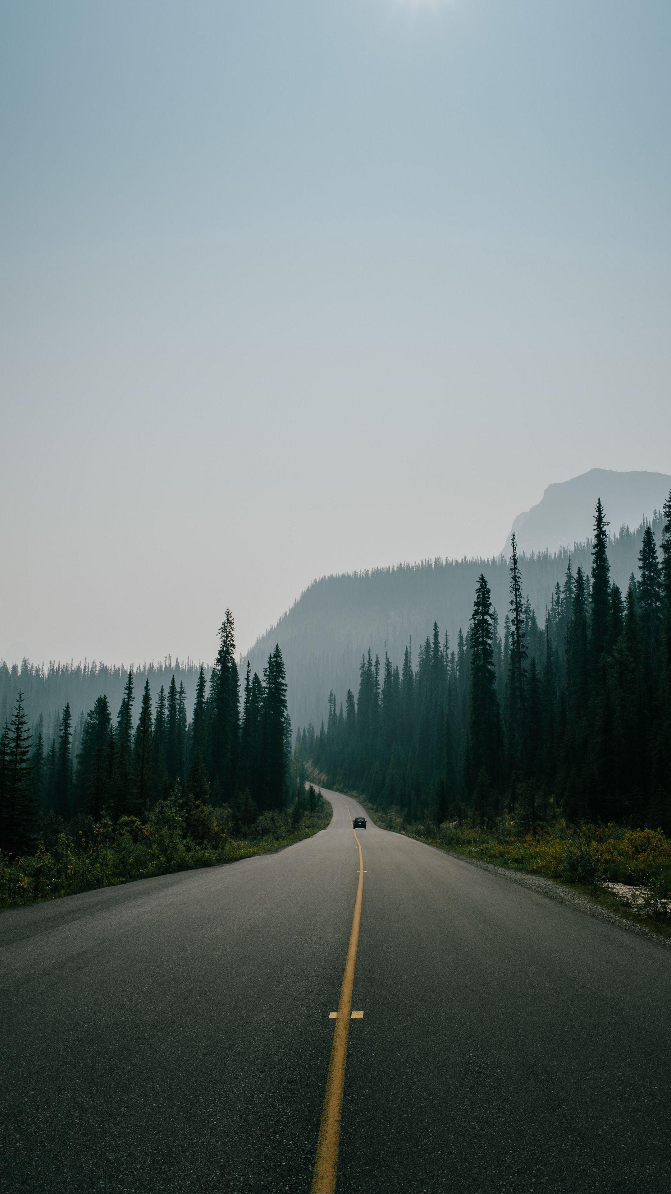 2160x3840 Nature #road #marking #fog #mountains #movement #wallpaper HD 4k background for android :). Nature wallpaper, Background, Photo