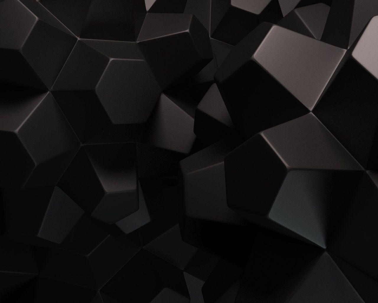 1280x1024 Abstract Black Shapes desktop PC and Mac wallpaper