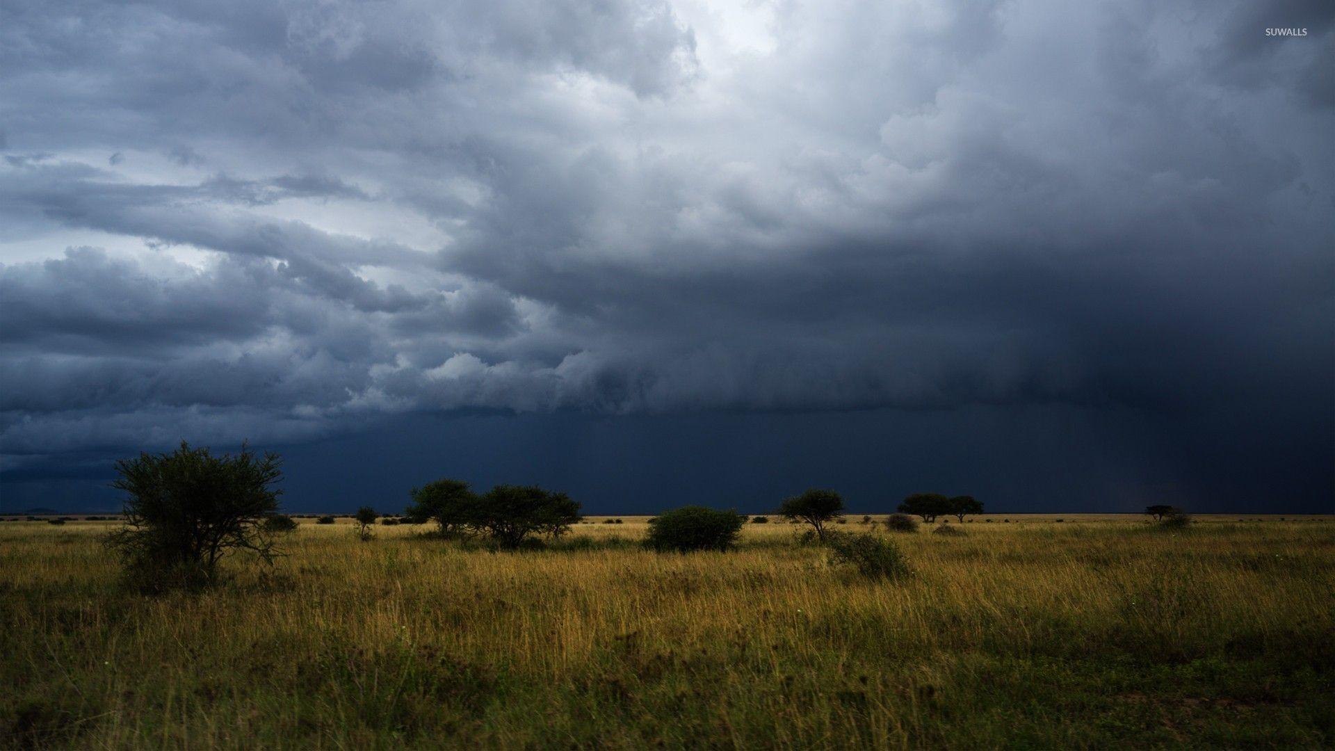 1920x1080 Dark storm over the field wallpaper wallpaper