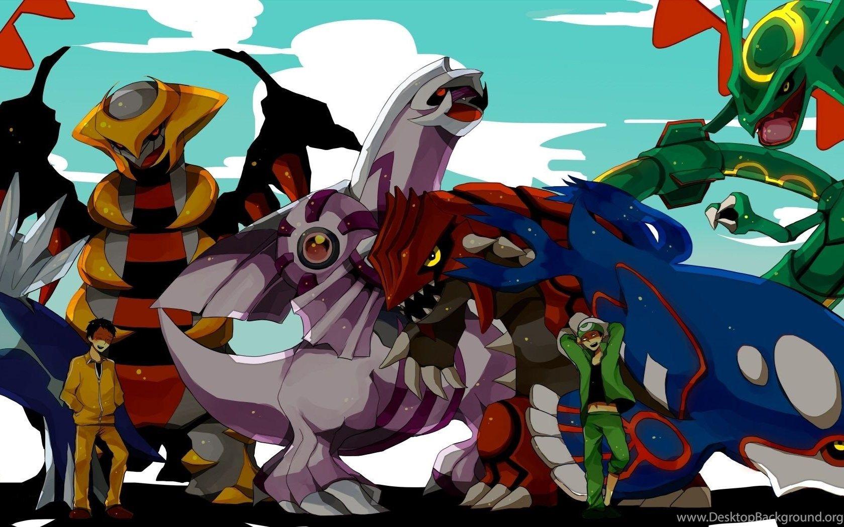 1680x1050 Wallpaper Pokemon Rayquaza Kyogre Groudon Giratina Palkia. Desktop Background